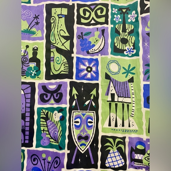 Pinup Girl Clothing Laura Byrnes California Wiggle Skirt Tiki Tile Print 2X - Picture 3 of 9